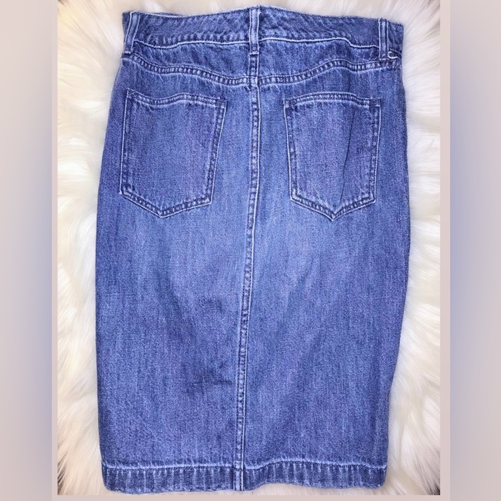 GAP Blue Denim Midi Skirt